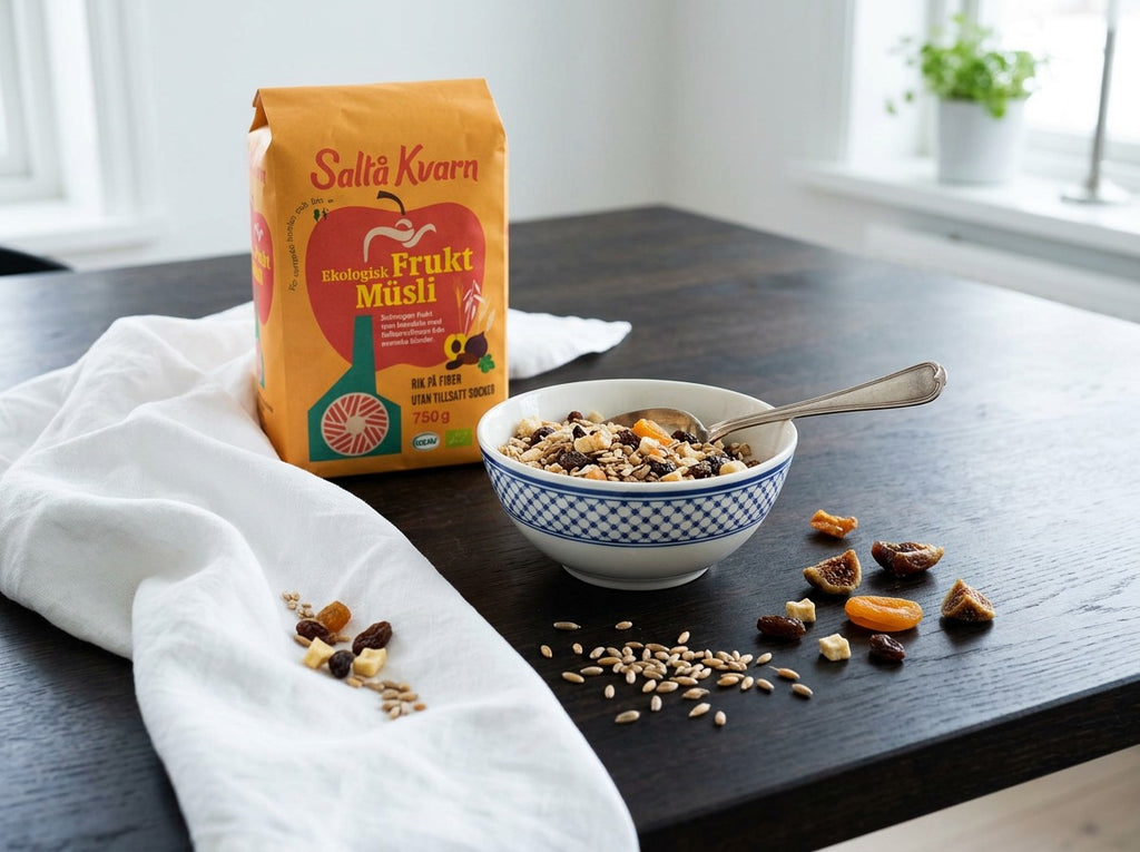 Saltå Kvarn Fruktmüsli KRAV Organic 750g (26.46 oz) – Authentic Swedish Organic Fruit Muesli