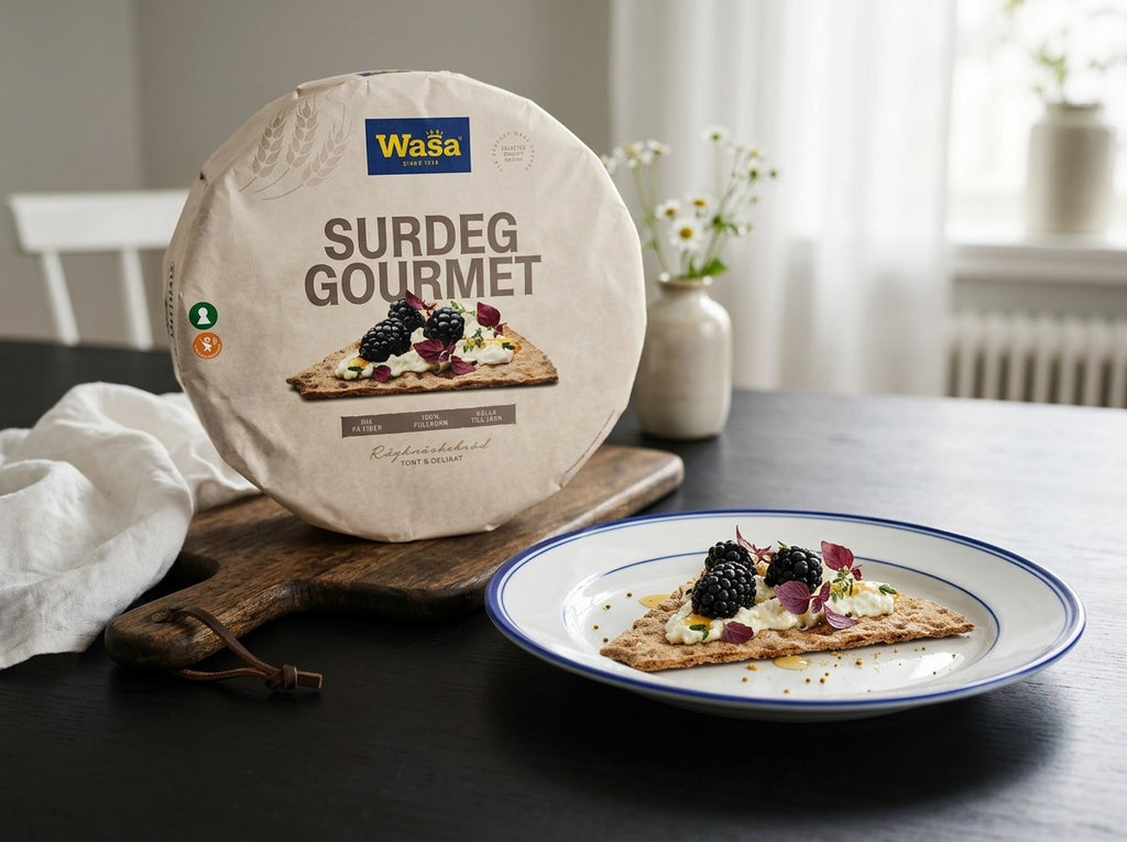 Wasa Knäckebröd Surdeg Gourmet 3 × 660g (3 × 23.28 oz) – Authentic Swedish Gourmet Sourdough Crispbread