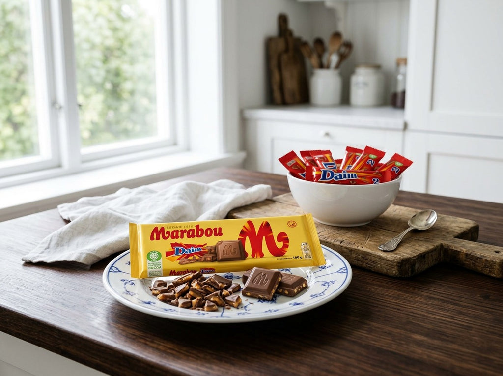 Marabou Chokladkaka Daim 160g (5.64 oz) – Authentic Swedish Milk Chocolate with Crunchy Daim Caramel