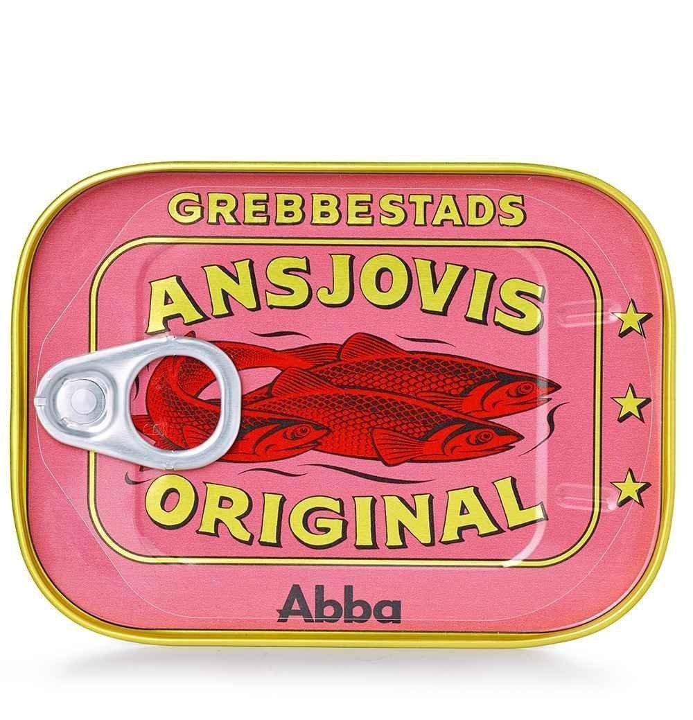4 Cans Grebbestads Ansjovis Original Abba, 125g (4.40oz) – Swedish Anchovy Delicacy